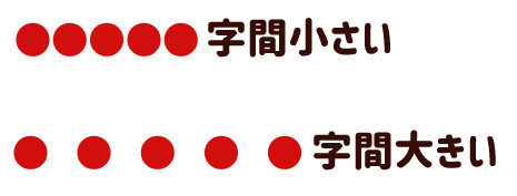 字間の設定