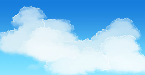 雲を描くブラシセット