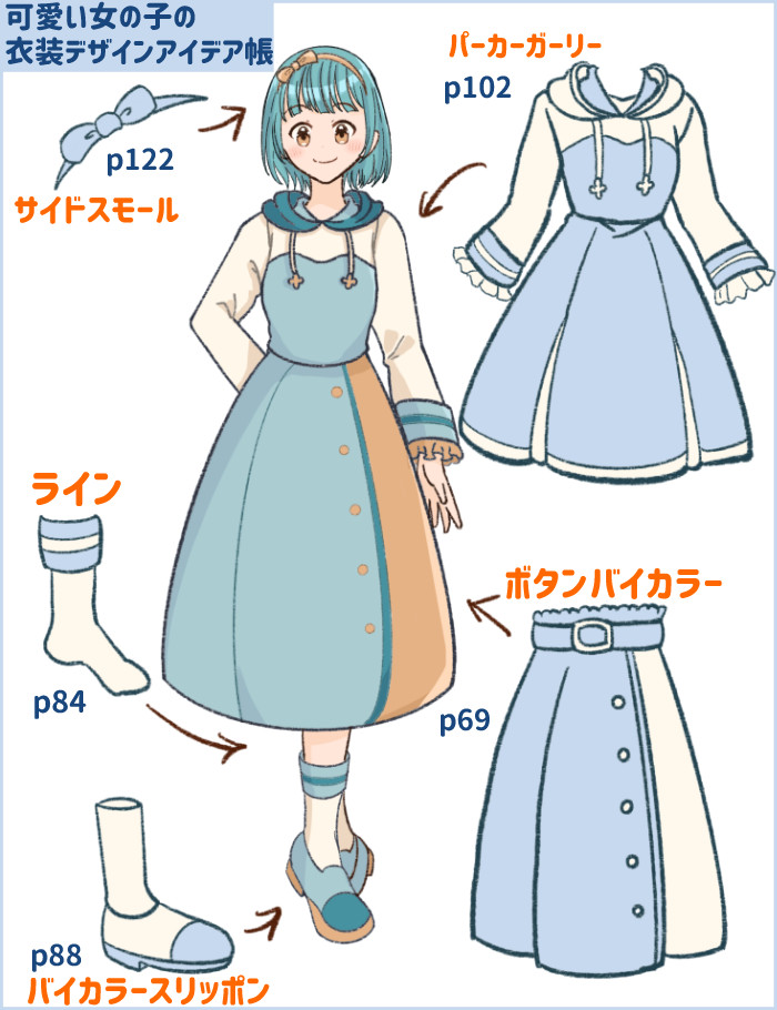 女の子の衣装デザイン