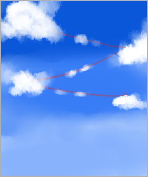 雲を描く